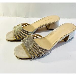 Pelle Moda Imery Chain slide heeled sandals suede nordstrom women 9